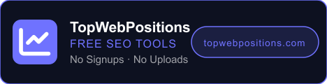 TopWebPositions — Free SEO Tools